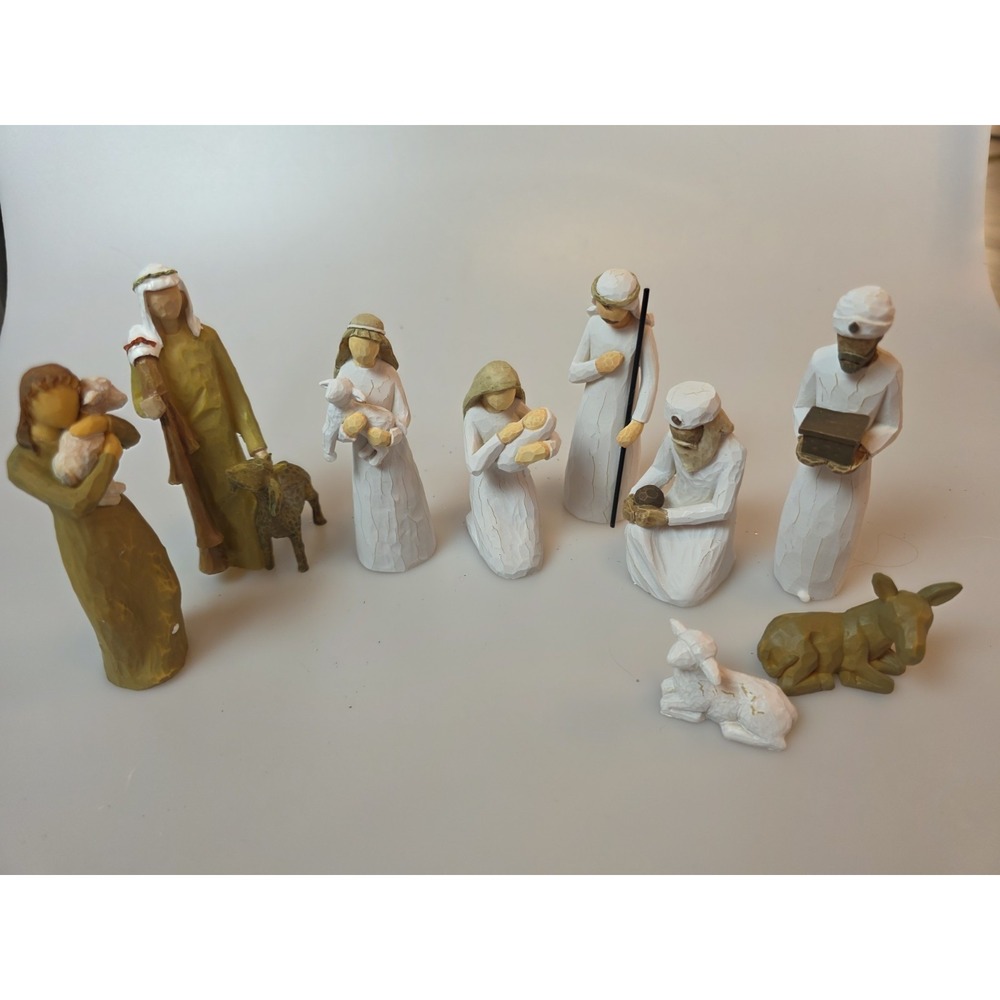 Nativity Set 9 Piece Resin 4.5" Tall Christmas Manger Scene Decor